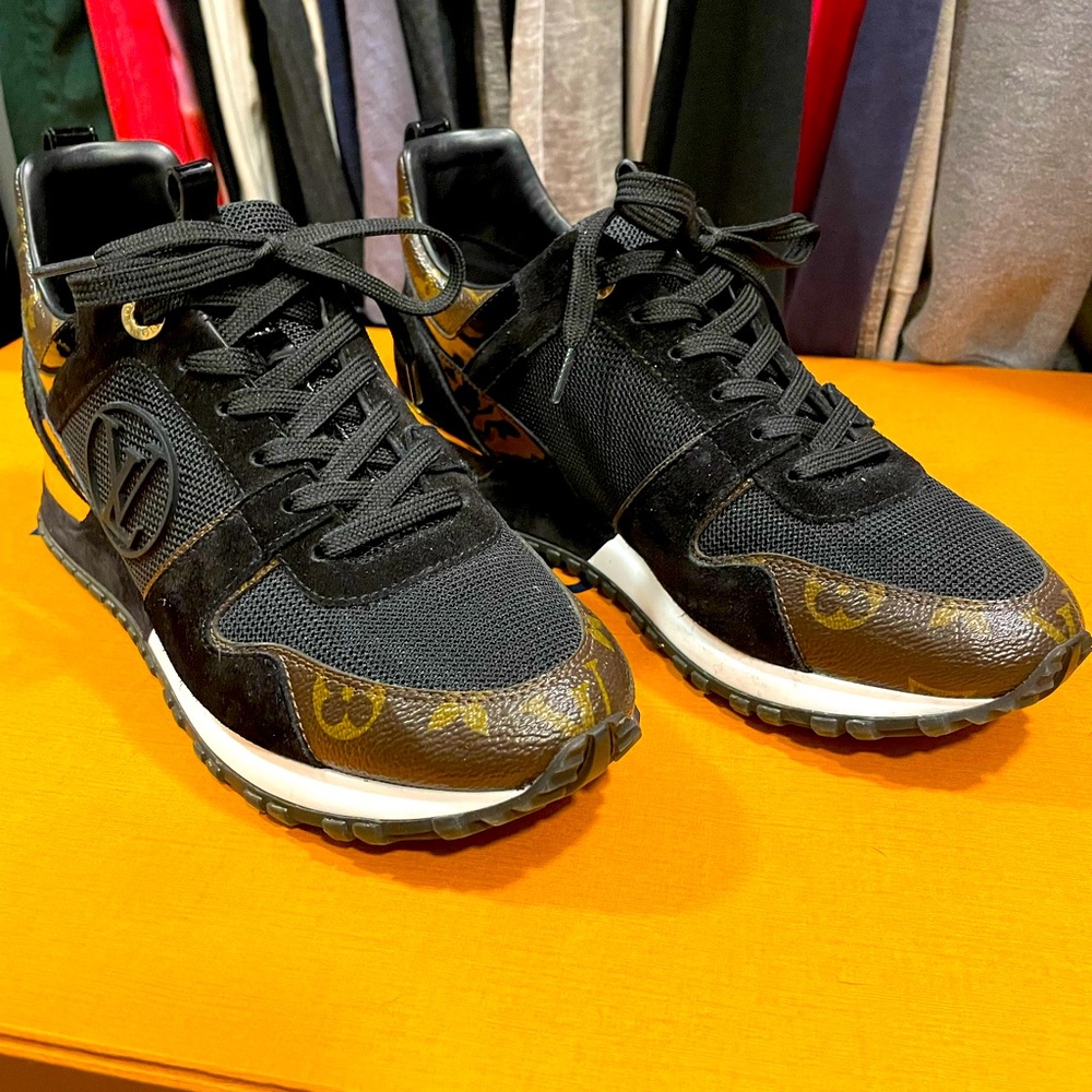 Louis Vuitton Run Away Sneaker w/original boxing, individual dust bags & laces